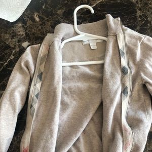 Kids Burberry zip up sweater